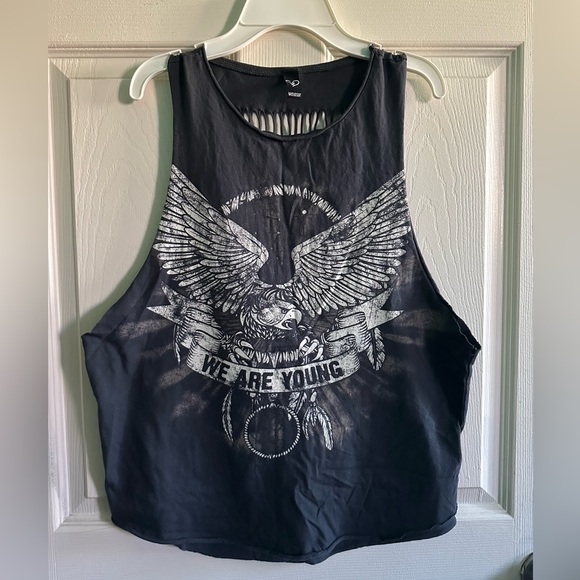 Blue/Gray Distressed Tank Top - Picture 4 of 11